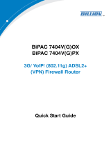 Billion Electric Company Network Router 7404V(G)OX User manual