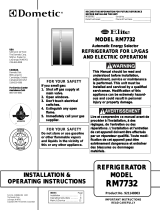 Dometic Refrigerator Elite RM7732 User manual