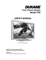 Dukane Flat Panel Television P50 User manual