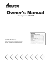 Amana Microwave Oven ACO1860A User manual