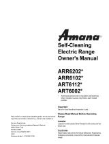 Amana Oven ARR6202 User manual