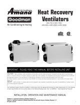 Amana Ventilation Hood HRV-200D User manual