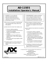 American Dryer Corp. Clothes Dryer AD-115ES User manual