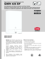 PROTANKLESS Water Heater GWH 425 EF User manual