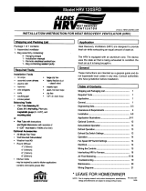 American Aldes HRV 120SRD User manual