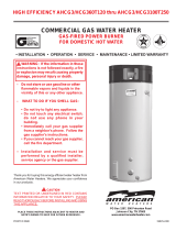 American Water Heater AHCG3/HCG360T120 User manual
