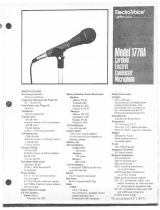 Electro-Voice Microphone 1776A User manual