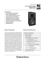 Electro-Voice Speaker System FRi 122/66 User manual