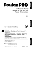 Electrolux 31 User manual