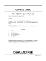 Electrolux Dehumidifier User manual