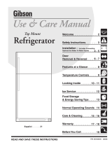 Electrolux - Gibson Refrigerator 240435505 User manual