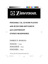 Emerson HD8100 User manual