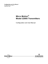 Micro Motion 2200S User manual