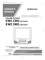 Emerson TV VCR Combo EWC1301 User manual