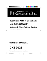 Emerson Clock Radio CKS2023 User manual