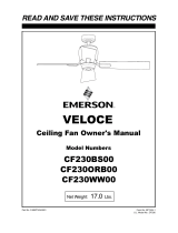 Emerson Fan CF230ORB00 User manual