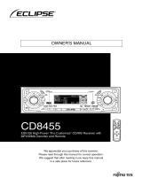 Eclipse - Fujitsu Ten Car Stereo System CD8455 User manual