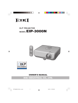 Eiki Projection Television EIP-3000N User manual