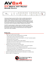 Contemporary Research AV6x4 User manual