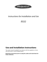 Hotpoint EG52 User manual