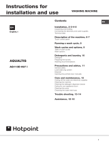 Hotpoint Aqualtis AQ113D 697E User manual