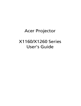 HP (Hewlett-Packard) Projector X1260 User manual