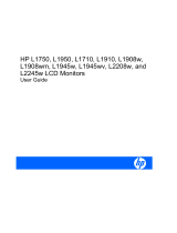 HP (Hewlett-Packard) L1908wm 19-inch Widescreen LCD Monitor User manual