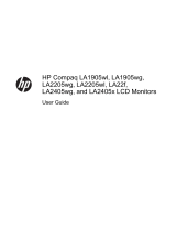 HP Compaq LA22f 22-inch LED Backlit LCD Monitor User manual