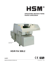 HSM Paper Shredder HSM FA 500.2 User manual