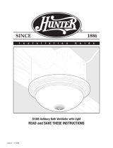 Hunter Fan Ventilation Hood 81005 User manual