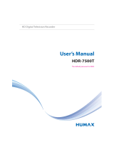 Humax DVR HDR-7500T User manual