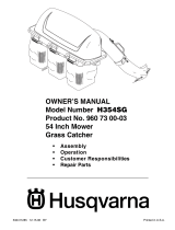 Husqvarna Lawn Mower Accessory H354SG User manual