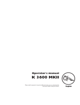 Husqvarna K 3600 MKII User manual