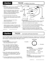 Clarion Radio Antenna FM200 User manual