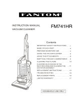 Fantom Vacuum Cleaner FM741C User manual