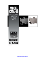 CMA Dishmachines CMA-66 User manual