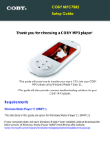 Coby MP-C7082 - 1 GB Digital Player User manual