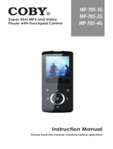 COBY electronic MP-705 1GB User manual