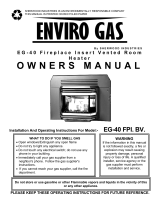 Enviro Gas EG-40 User manual