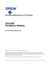 Epson Camera Accessories S1D13708 User manual