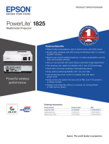 Epson Projector 1825 User manual