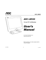 Ergotron Computer Monitor AOC LM520 User manual