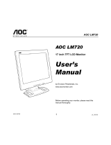 Ergotron Computer Monitor AOC LM720 User manual