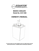 Equator Beverage Dispenser BCR 500 User manual