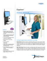 Ergotron StyleView Vertical Lift, Patient Room User manual