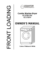 Equator Washer/Dryer EZ 1720 User manual