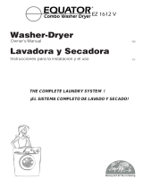 Equator Washer/Dryer EZ 1612 V User manual