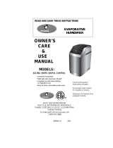 Essick Humidifier 821 000 User manual
