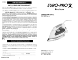 Euro-Pro Iron EP480H2 User manual