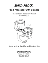 Euro-Pro Food Processor EP90E User manual